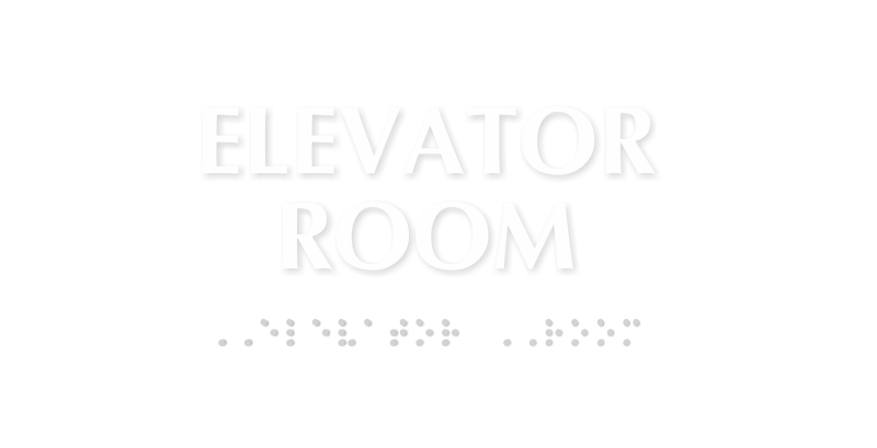 Elevator Room Tactile Touch Braille Sign
