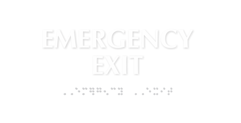 Emergency Exit Tactile Touch Braille Sign