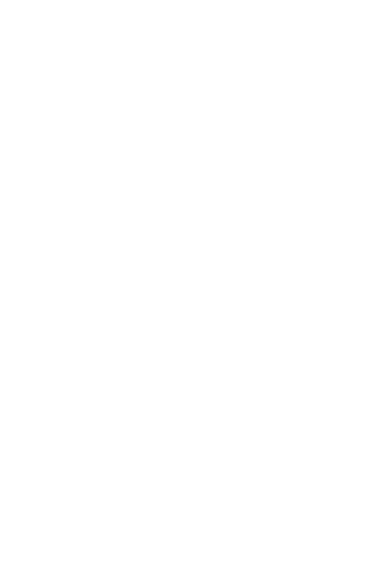 Engraved Emergency Hospital Sign with First-Aid Plus Symbol