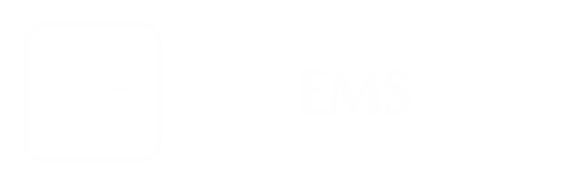EMS Engraved Sign with Emergency Medical Van Symbol