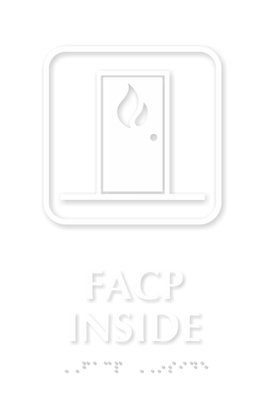 Facp Inside Symbol TactileTouch™ Sign with Braille