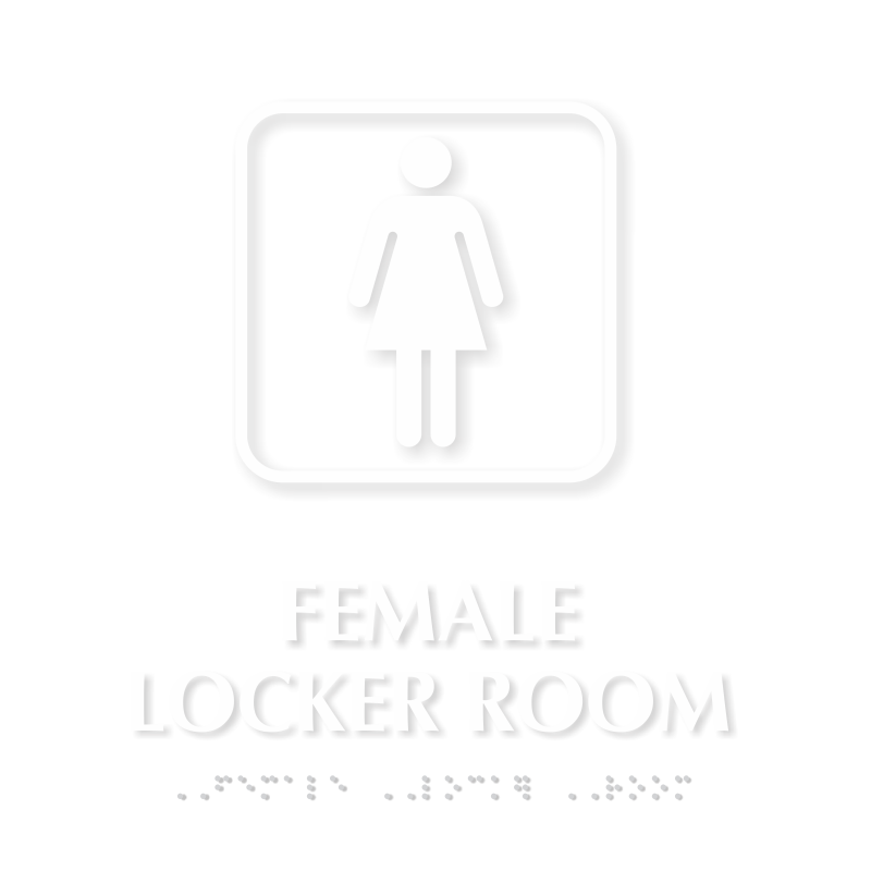 Female Locker Room TactileTouch™ Braille Sign