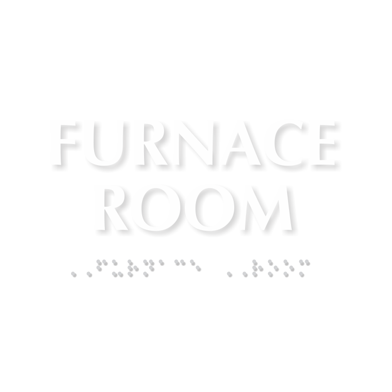 Furnace Room ADA TactileTouch™ Sign with Braille