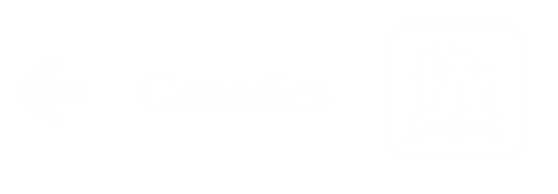 Genetics Engraved Sign, Family Genes, Left Arrow Symbol