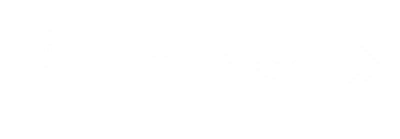 Gift Shop Engraved Sign with Right Arrow Symbol