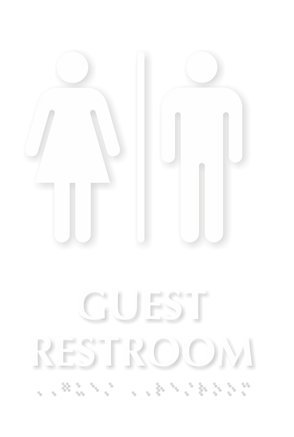 Guest Restroom TactileTouch Braille Sign