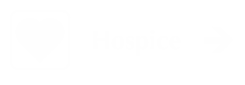 Hospice Engraved Sign, Heart and Right Arrow Symbol