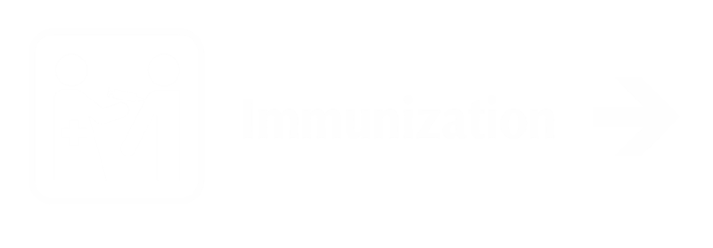 Immunization Engraved Wayfinding Sign, Vaccines, Right Arrow Symbol