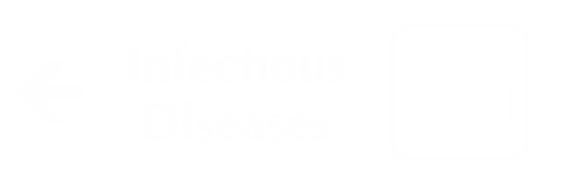 Infectious Diseases Engraved Sign with Left Arrow Symbol