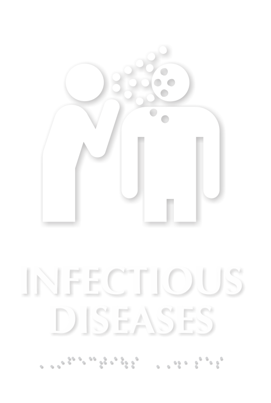 Infectious Disease TactileTouch Braille Hospital Sign