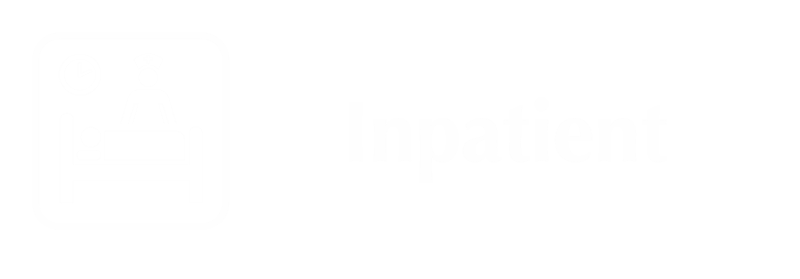 Inpatient Engraved Sign with Patient and Nurse Symbol