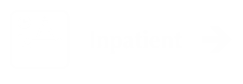 Inpatient Engraved Sign, Patient, Nurse, Right Arrow Symbol