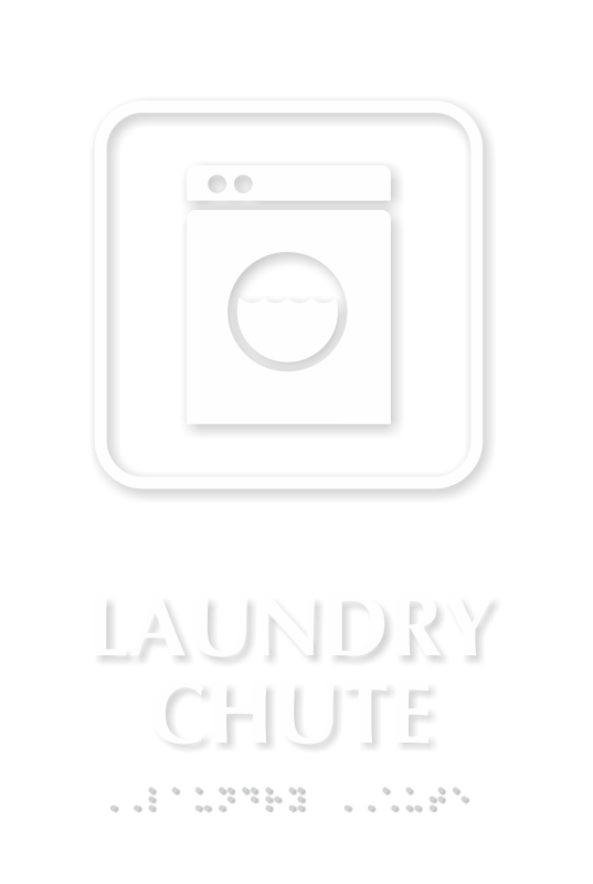 Laundry Chute Symbol TactileTouch™ Sign with Braille