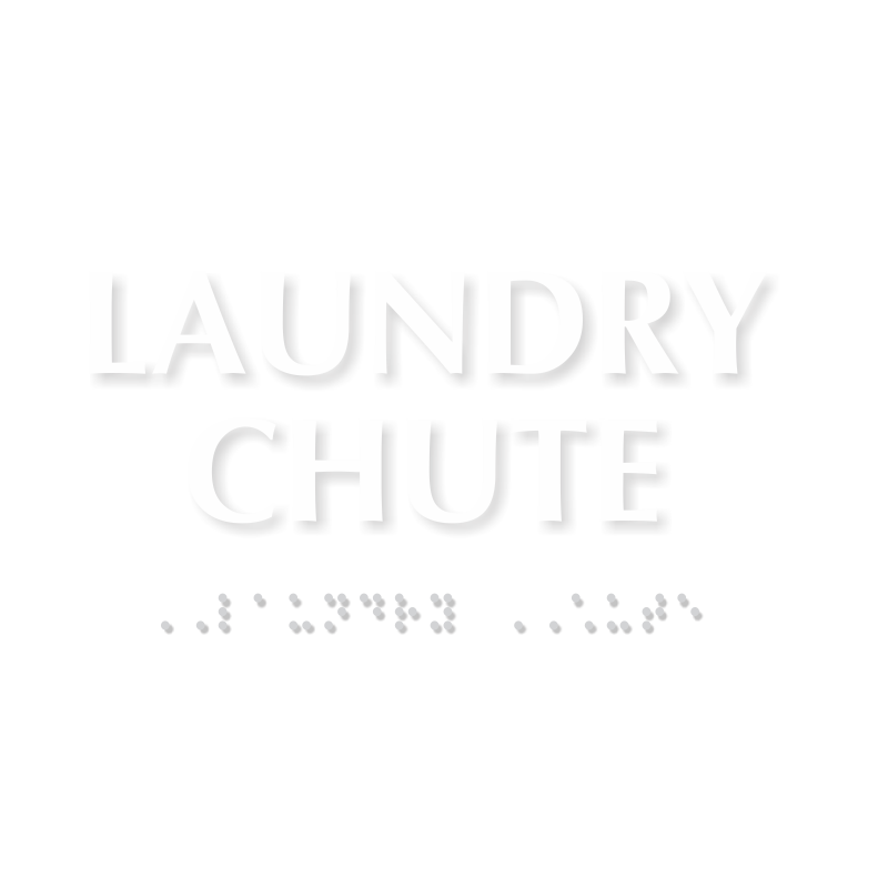 TactileTouch™ Laundry Chute Sign with Braille