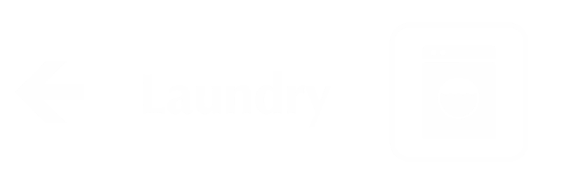 Laundry Engraved Sign, Washing Machine, Left Arrow Symbol