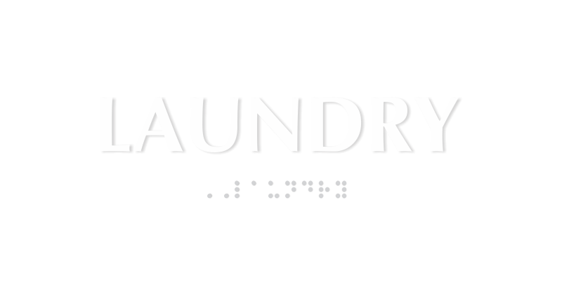 Laundry TactileTouch™ Braille Sign