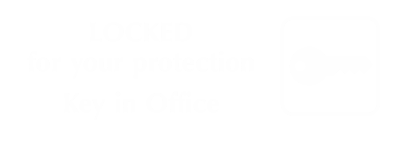 Locked For Protection Key in Office Engraved Sign