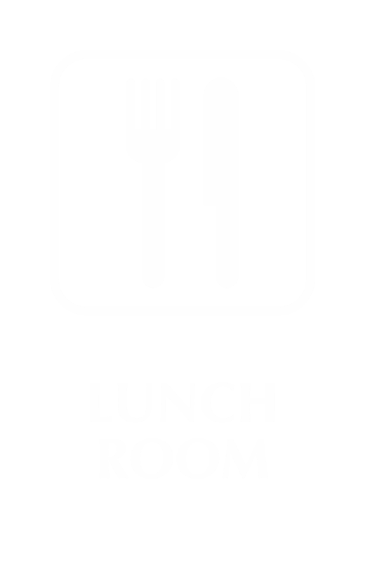 Lunch Room Engraved Sign with Symbol