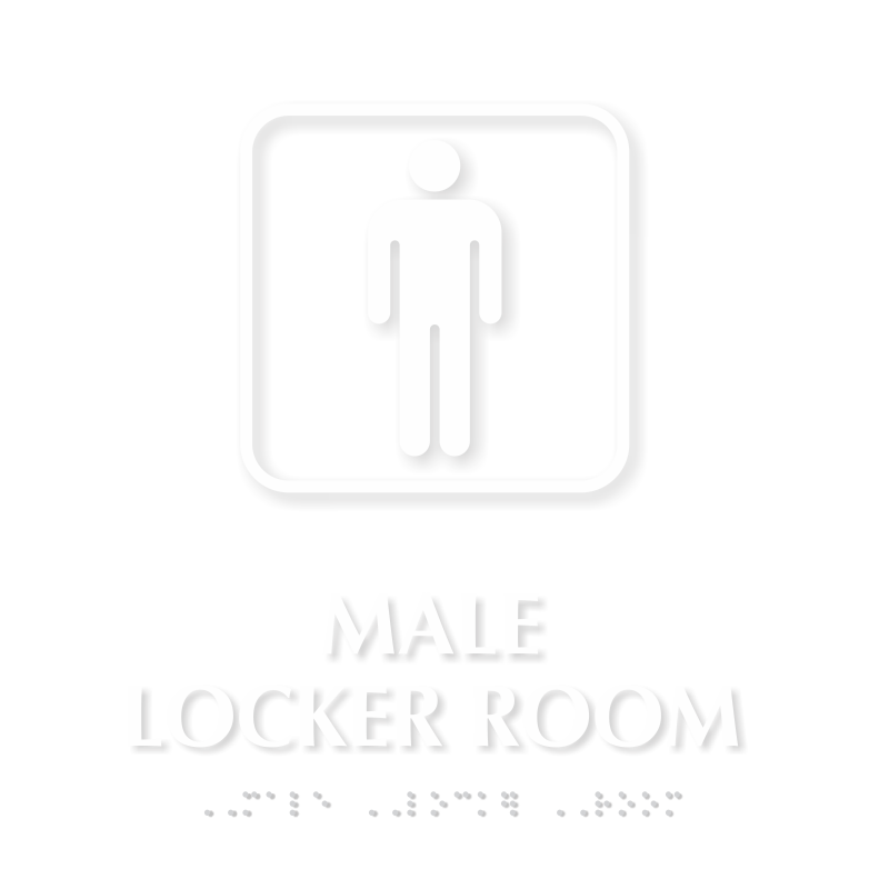 Male Locker Room TactileTouch™ Braille Sign