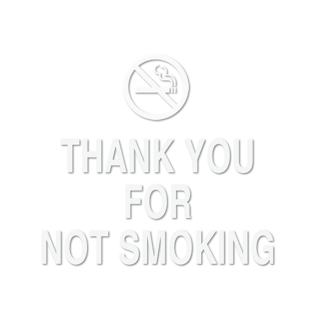 Thank You for Not Smoking Graphic Sign