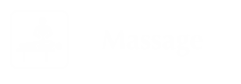 Massage Engraved Hospital Sign with Masseur Symbol
