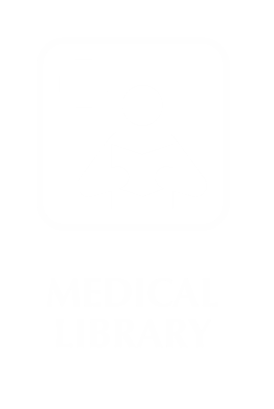Medical Library Engraved Sign, Reading Medicine Books Symbol