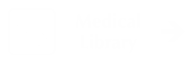 Medical Library Engraved Sign with Right Arrow Symbol