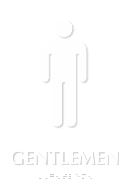 Gentlemen TactileTouch Braille Restroom Sign