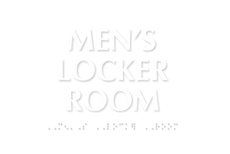 Men's Locker Room TactileTouch Braille Sign