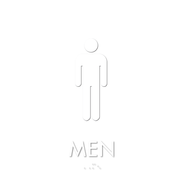 Men w/M Symbol Sign
