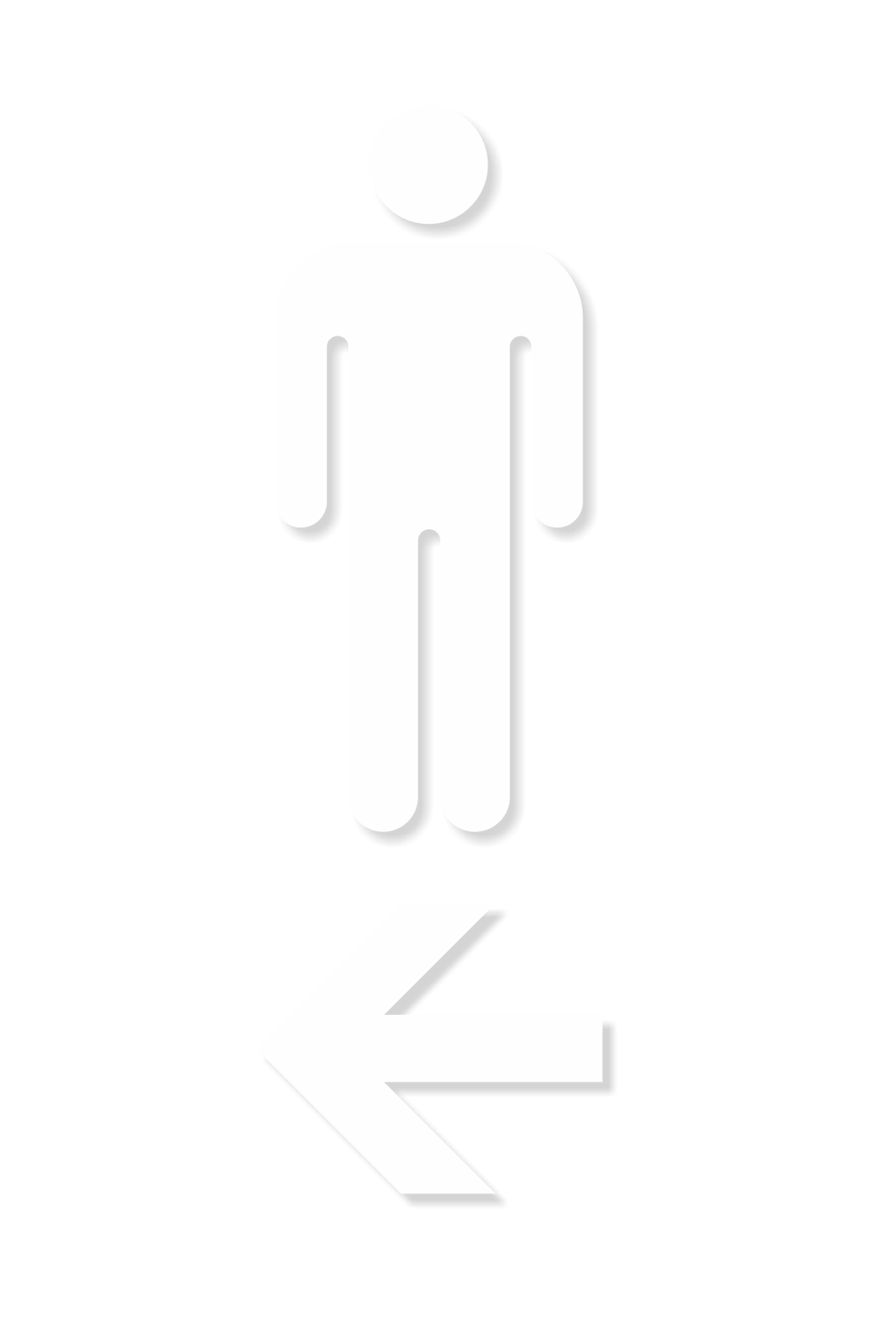 Men Restroom TactileTouch Directional Sign