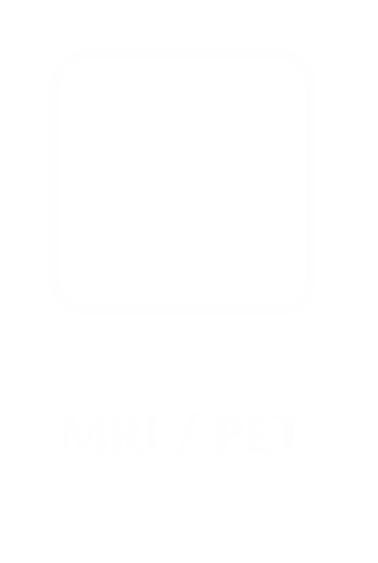 Engraved MRI/PET Sign with Magnetic Resonance Imaging Symbol