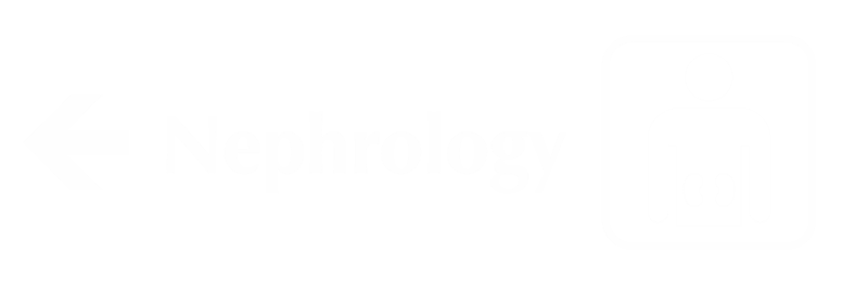 Nephrology Engraved Sign, Kidney, Left Arrow Symbol
