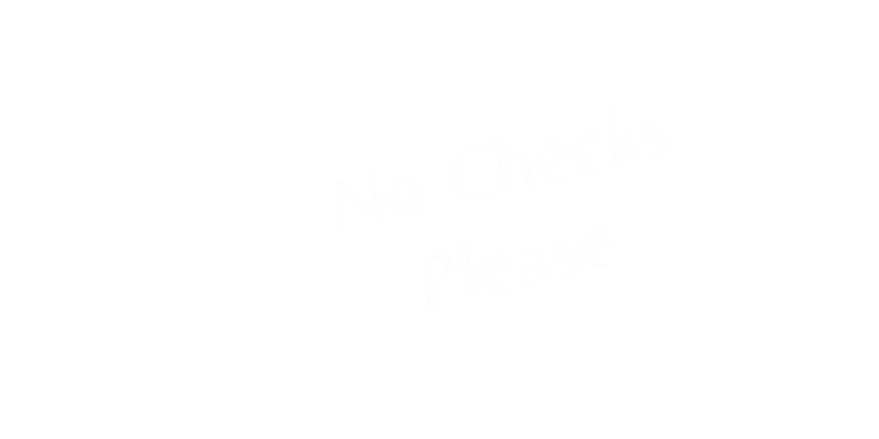 No Checks Please OfficePal Tabletop Tent Sign
