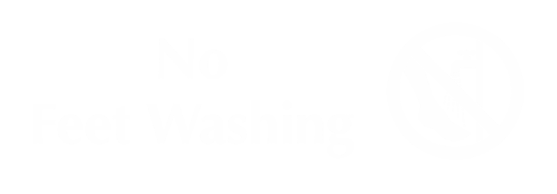 No Feet Washing Engraved Sign with Symbol