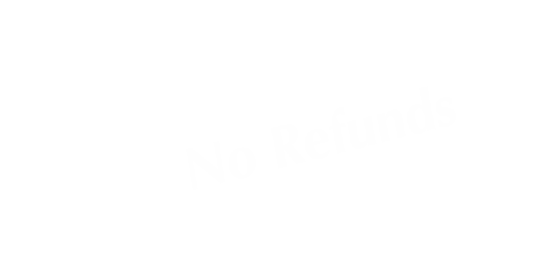 No Refunds OfficePal Tabletop Tent Sign