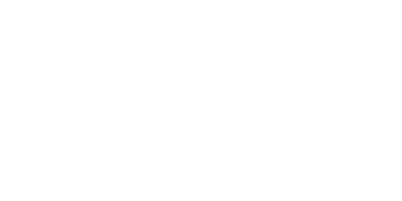 Notify Receptionist Change In Address Phone Tent Sign