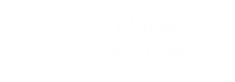 Nurse Station Engraved Sign with Care Staff Symbol