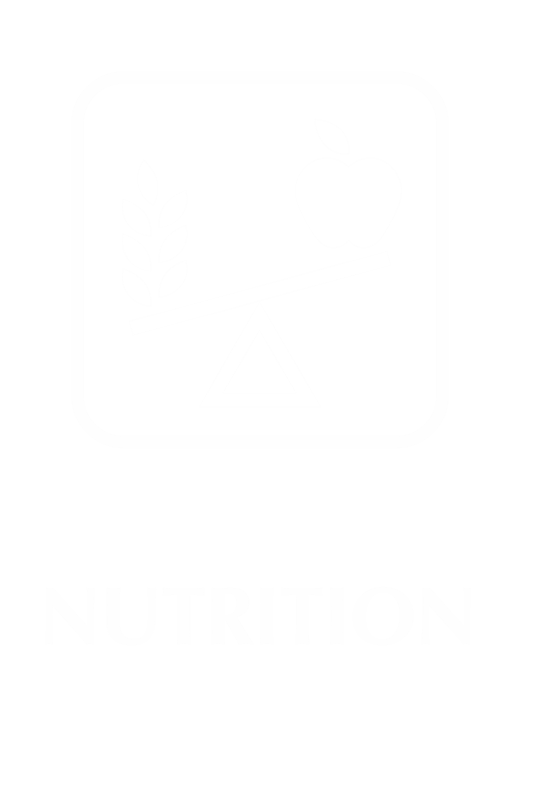 Nutrition Engraved Hospital Sign with Balanced Diet Symbol