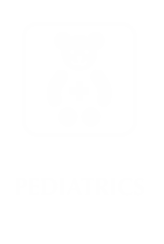 Engraved Pediatrics Hospital Sign with Teddy Cross Symbol