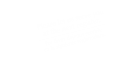 Bilingual Please Let Us Serve You Sign