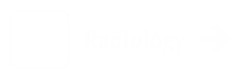 Radiology Engraved Sign with Right Arrow Direction Symbol