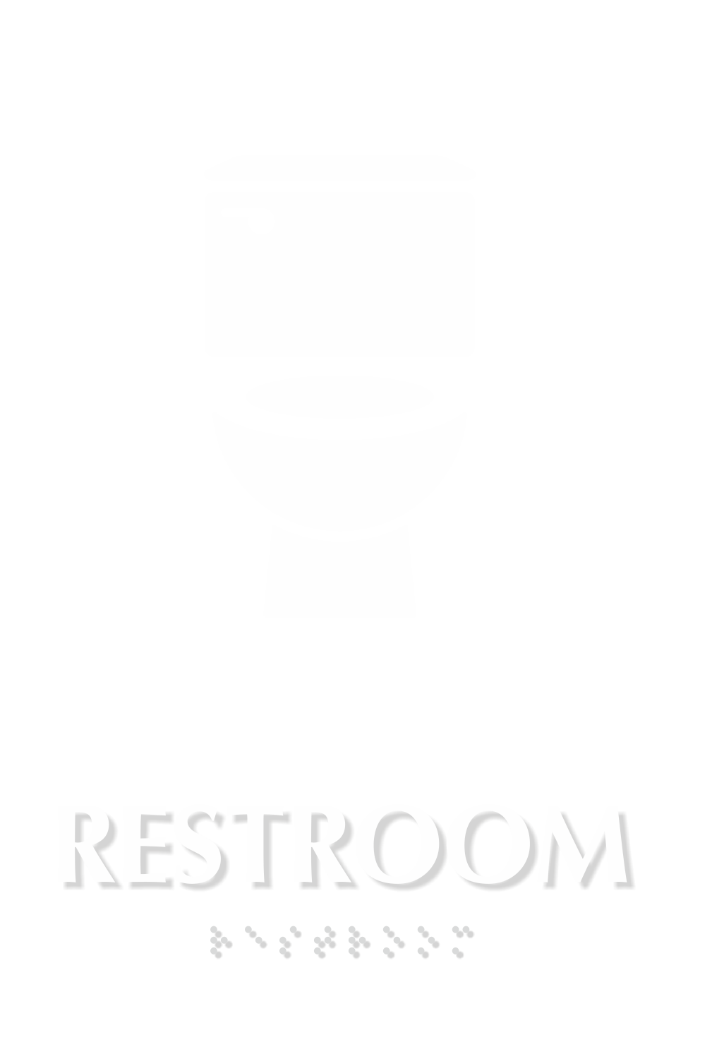 Restroom TactileTouch Braille Sign