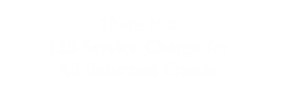 $25 Service Charge For Returned Checks Engraved Sign