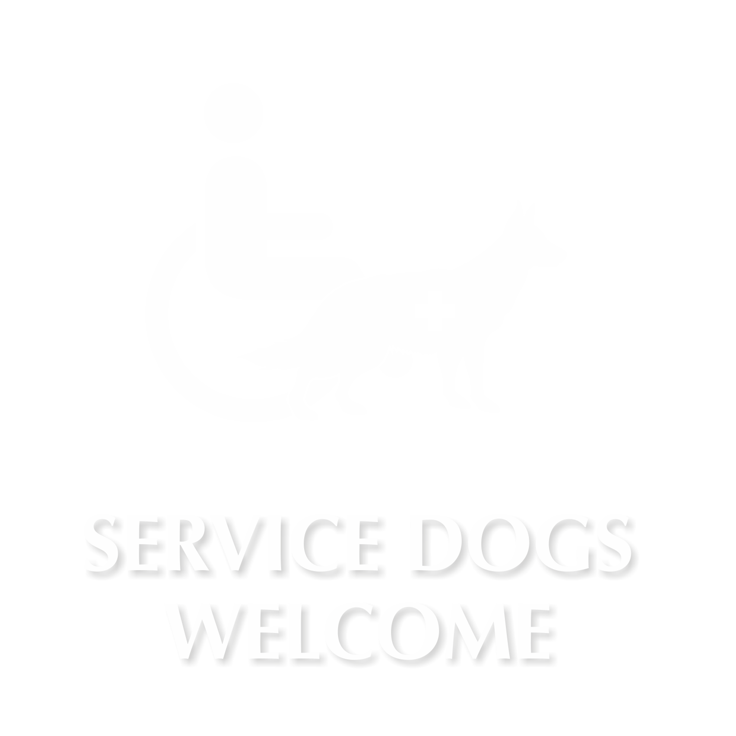 Service Dogs Welcome Engraved Sign