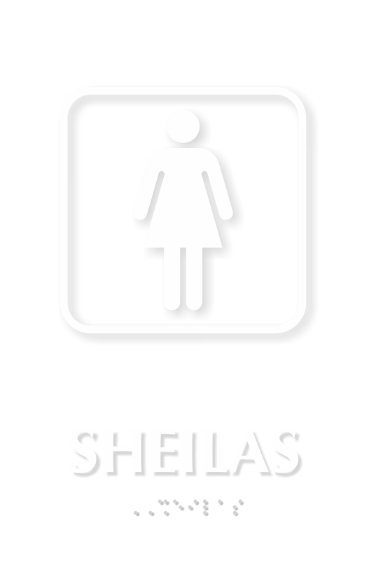 Sheilas TactileTouch Braille Australian Humorous Restroom Sign