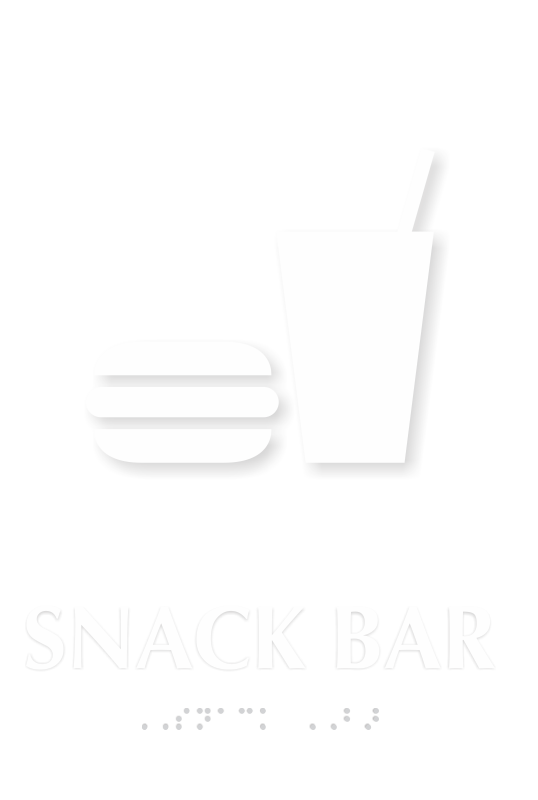 Snack Bar TactileTouch Braille Sign