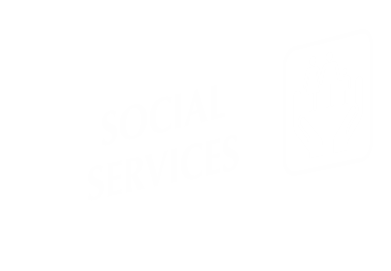 Social Services Corridor Projecting Sign