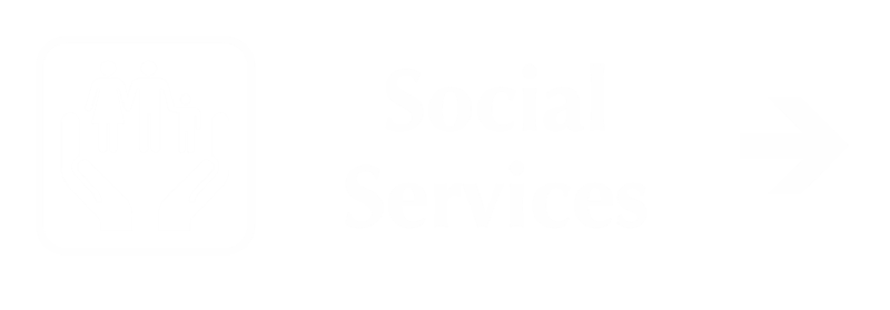 Social Services Engraved Sign with Right Arrow Symbol