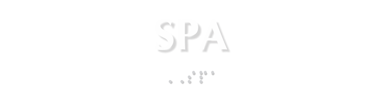 Spa Tactile Touch Braille Sign